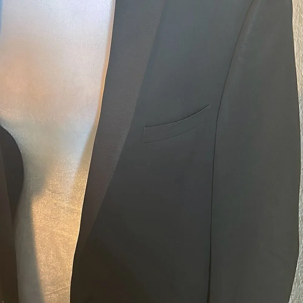 Michael Kors Men's Size 40L Classic Suit Jacket Black Double Button Formal